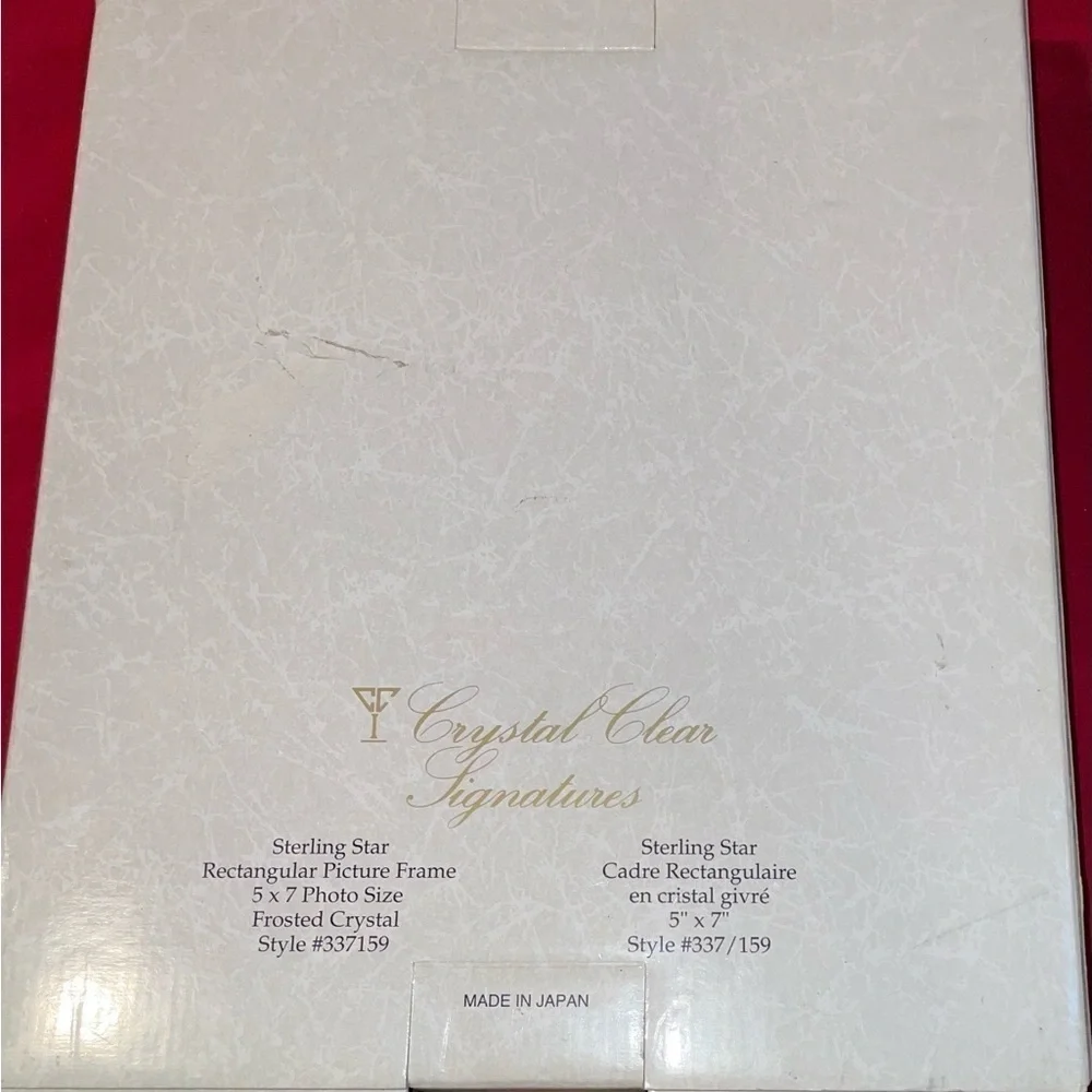 NWT ABSOLUTELY GORGEOUS FROSTED CRYSTAL CLEAR SIGNATURES RECTANGLE PICTURE FRAME